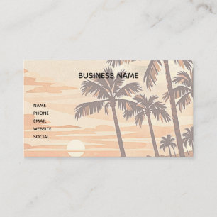 mellanårhundradets moderna strand Hawaii solnedgån Visitkort