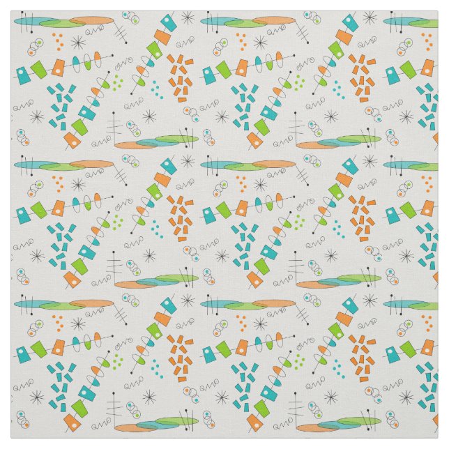 Mellanårhundradets rymdålder atomenergiår  tyg (Provkarta)