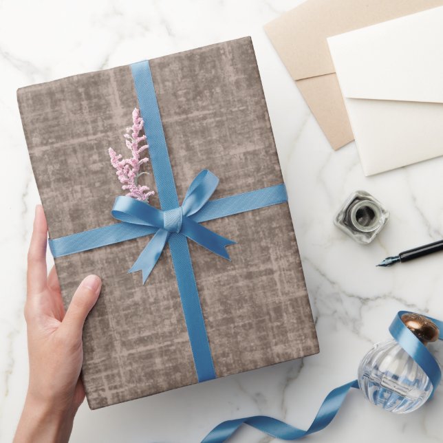 Mellanbrunt linne presentpapper (Gifting)