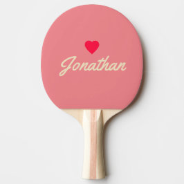 Mellandecenni Persika Vintage Hjärtans Signatur Pingisracket