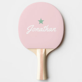Mellandecennierosa viskning vintage GR Star-signat Pingisracket