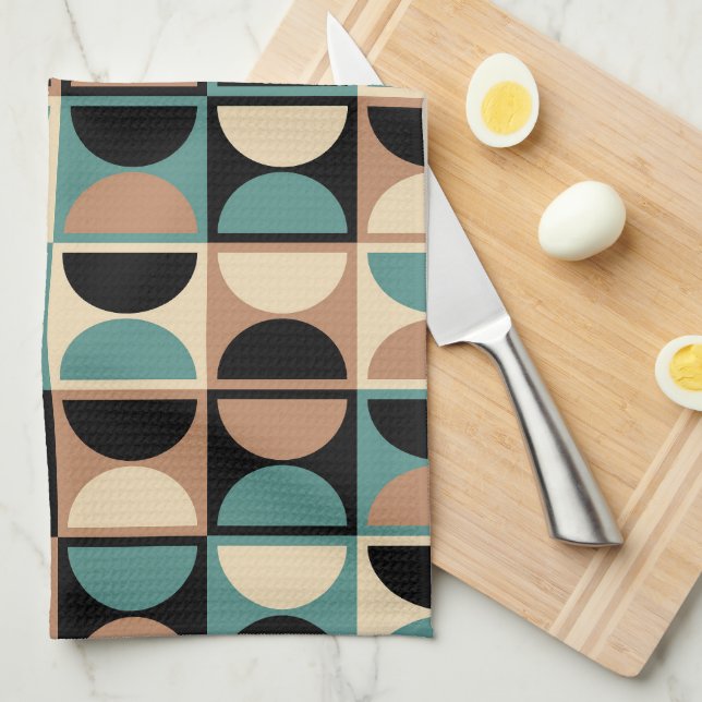Mellandecor geometriskt abstrakt mönster kökshandduk (Vikt i Fjärdedel)