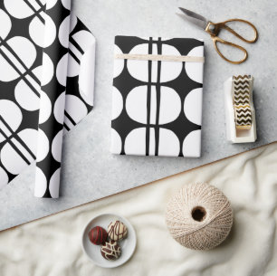 Mellandecorativ geometrisk mönster presentpapper