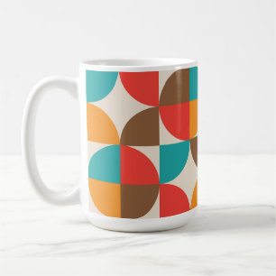 Mellandecorativt halvcirkelmönster kaffemugg
