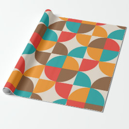 Mellandecorativt halvcirkelmönster presentpapper