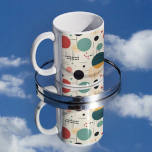 Mellandekorativ färgrik geometrisk mönster kaffemugg