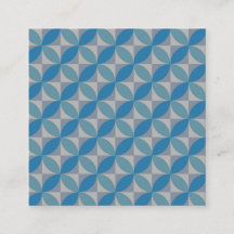Mellandekorativ geometrisk Blå Cirklar på Gråa Rut