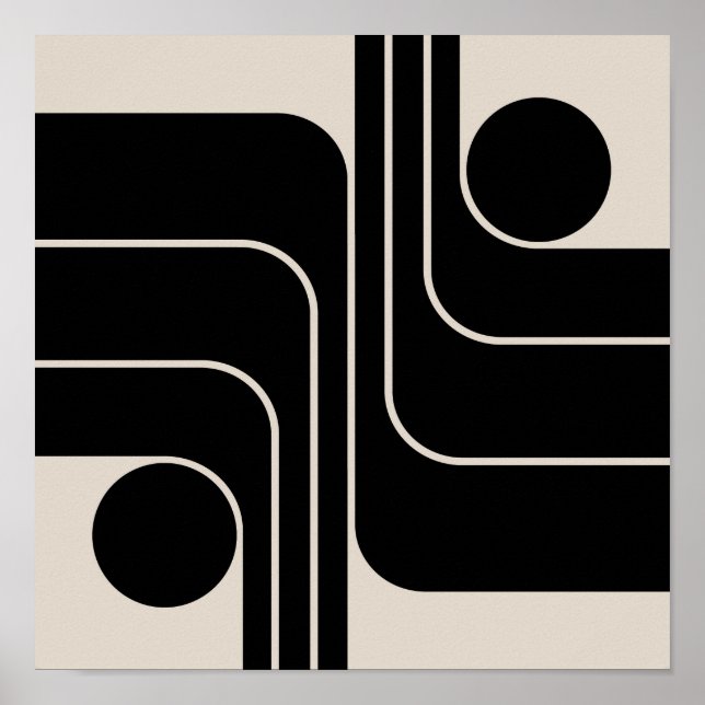 Mellandekorativ geometrisk design poster (Framsidan)