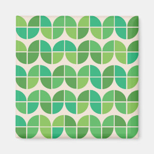 Mellandekorativ geometrisk limegrön mintmönster magnet