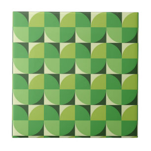 Mellandekorativ geometrisk mönster grön kakelplatta