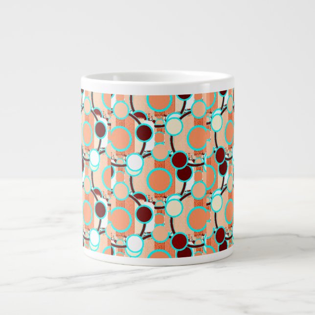 mellandekorativ geometrisk mönster jumbo mugg (Framsidan)