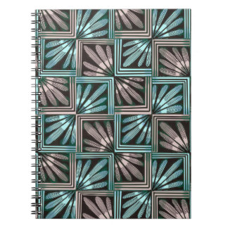 Mellandekorativ geometriska kronblad anteckningsbok