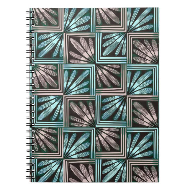 Mellandekorativ geometriska kronblad anteckningsbok (Framsidan)
