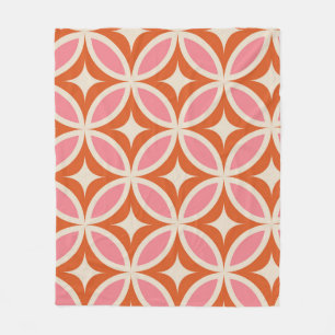 Mellandekorativ Modern Geometrisk Mönster Rosa Ora Fleecefilt