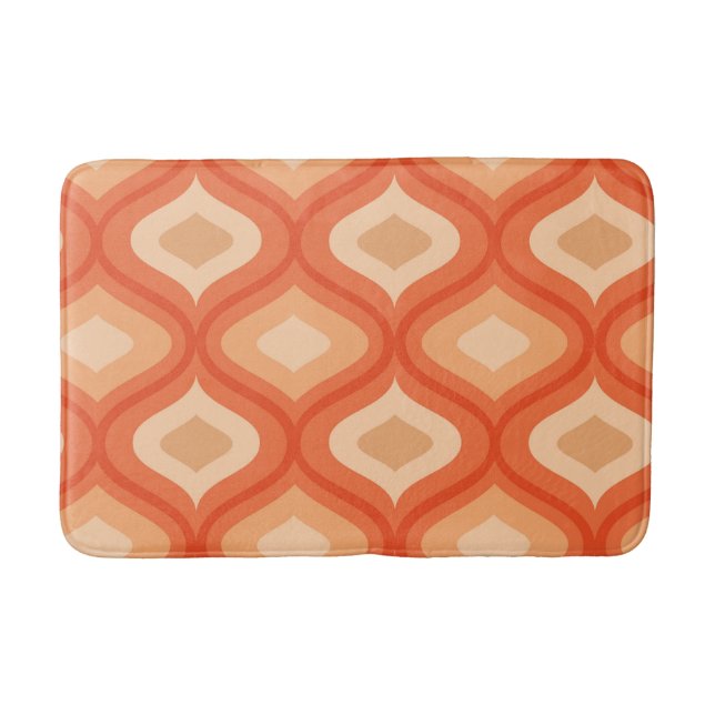 Mellandekorativ ogee orange och beige    badrumsmatta (Framsidan)