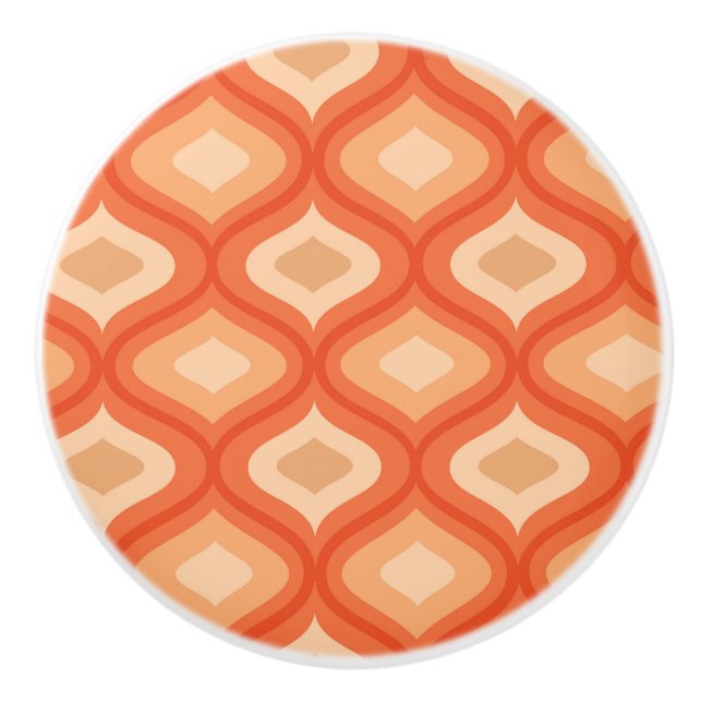 Mellandekorativ ogee orange och beige   knopp (Framsidan)