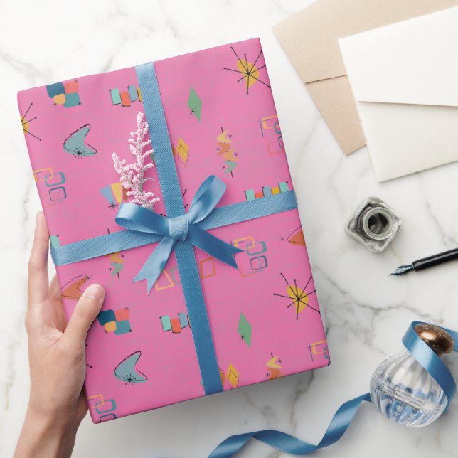 Mellandekorativ Texturerad Rosa Presentpapper (Gifting)