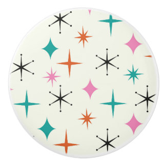 Mellandekorativa Atomstjärnor i Rosa Teal Orange Knopp