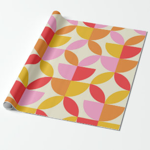 Mellandekorativa geometriska former presentpapper