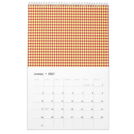 Mellandekorativt upprepande mönster kalender