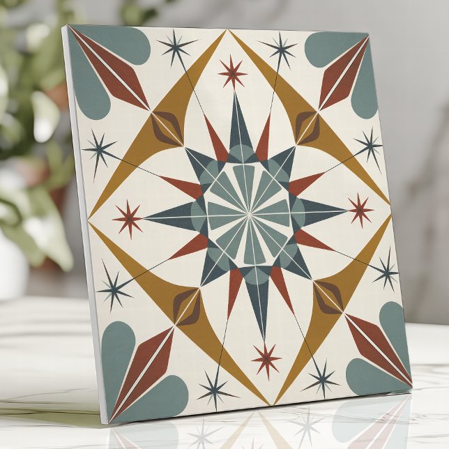 Mellandesign Starburst Geometrisk  Kakelplatta (Skapare uppladdad)
