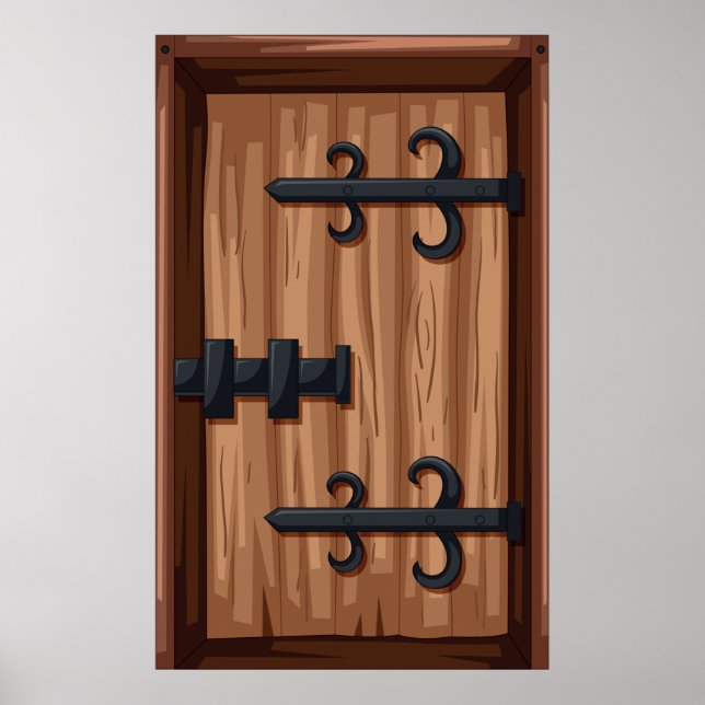 Mellaneval trädörr poster (Framsidan)