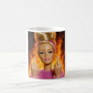 Mellanfinger Docka Meme Grafik – Roligt Sarktiskt Kaffemugg