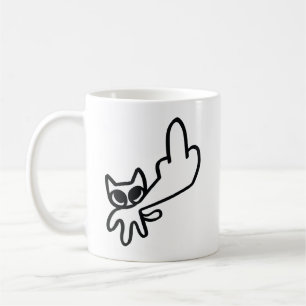 Mellanfinger Meme Kaffemugg