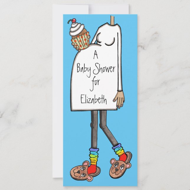 Mellanhudston för personlig babyvisningsprogram inbjudningar (Framsida)