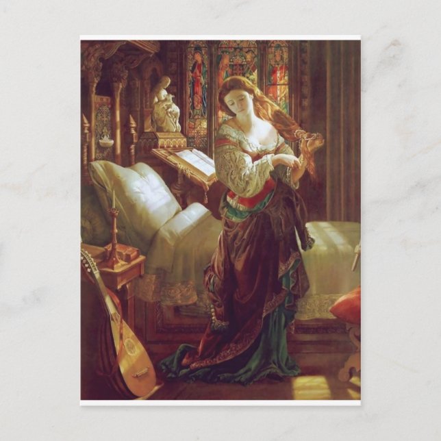 Mellankvinnligt sovrum vykort (Framsida)