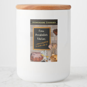 Mellanlägg för anpassadebakningetikett ditt namn mat etikett