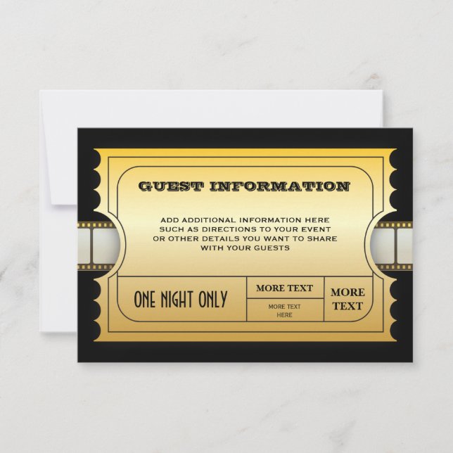 Mellanlägg för biljett för årligt inbjudningar (Framsida)