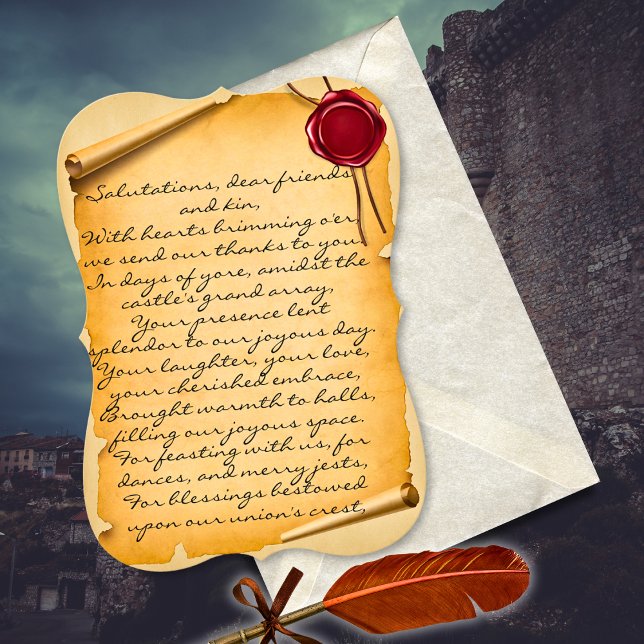 Mellanliggande Åldrasen Rulla Vax säl Bröllop Tack (Skapare uppladdad)