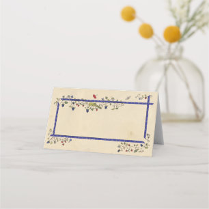 Mellanliggande djur uppfällda platskort placeringskort