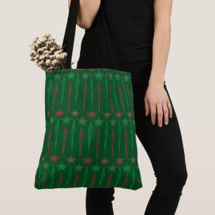 Mellanliggande Mod Icicles Grönt Shoulder Tote (2 Tygkasse
