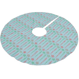 Mellanliggande Mod Icicles Träd Skirt Julgransmatta Borstad Polyester