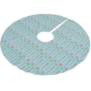 Mellanliggande Mod Icicles Träd Skirt Julgransmatta Borstad Polyester