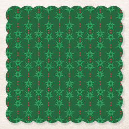 Mellanliggande Modet Garland Grönt Papper Underläg Underlägg Papper