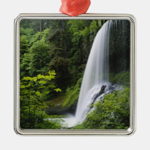 Mellanliggande North falls, Silver Falls State Par Julgransprydnad Metall