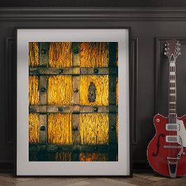 Mellanliggande slott grind. fototryck