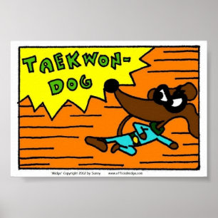 Mellanliggande TAEKWON-HUND-utskrift Poster