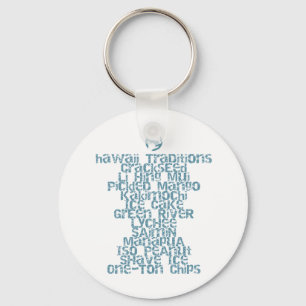 Mellanmål Keychain för Hawaii traditionslokal Nyckelring