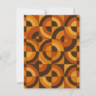 Mellanmodern geometrisk abstrakt mönster vykort