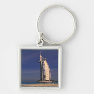 Mellanöstern, Förenade Arabemiraten, Dubai, Burj Fyrkantig Silverfärgad Nyckelring