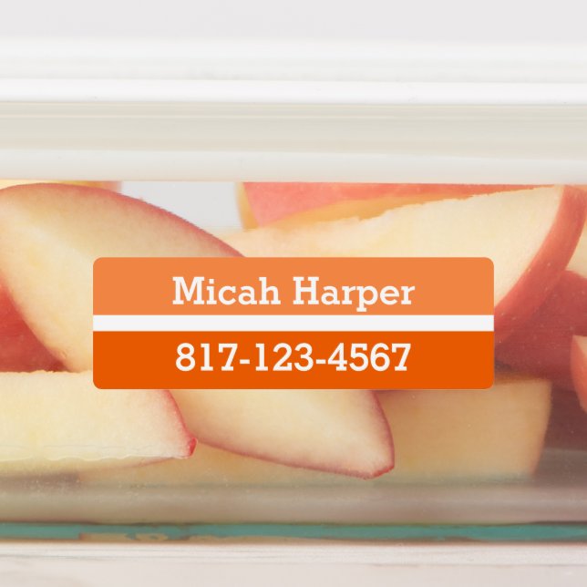 Mellanrektangel för blockadetikett för Färg i oran Klistermärke (Påsatt)