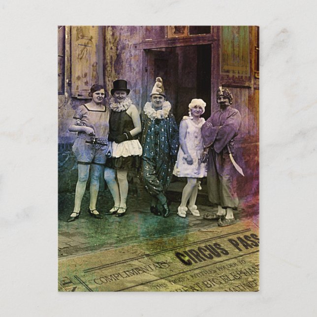 Mellanrum på cirkusen vykort (Framsida)