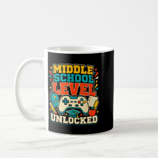 Mellanstadiebetyg Upplåst Gamer Tjej Tillbaka Till Kaffemugg