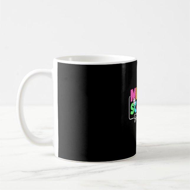 Mellanstadiegäng tillbaka till skolan lärare kaffemugg (Vänster)