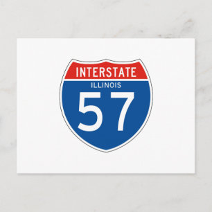 Mellanstatlig signal 57 - Illinois Vykort