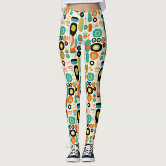 Mellanstil Modernt Mönster Färgglatt Retro Stylish Leggings
